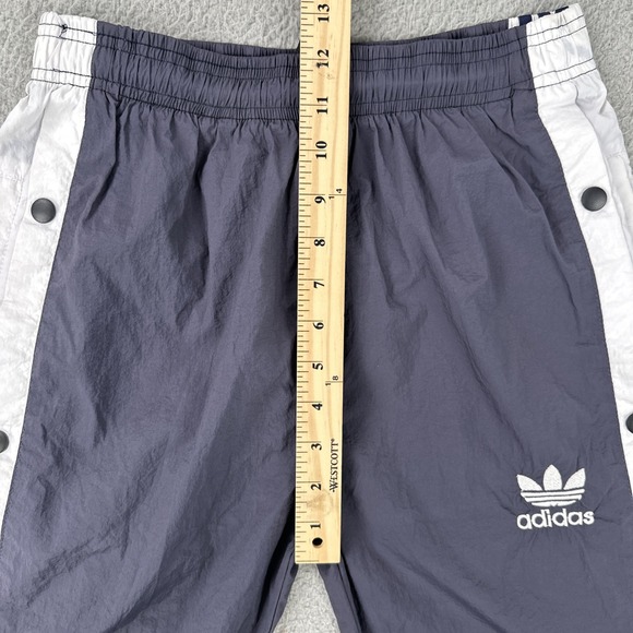 VTG Adidas Tear Away Windbreaker Track Pants Men Large Blue Side Snap Y2K - Picture 7 of 16